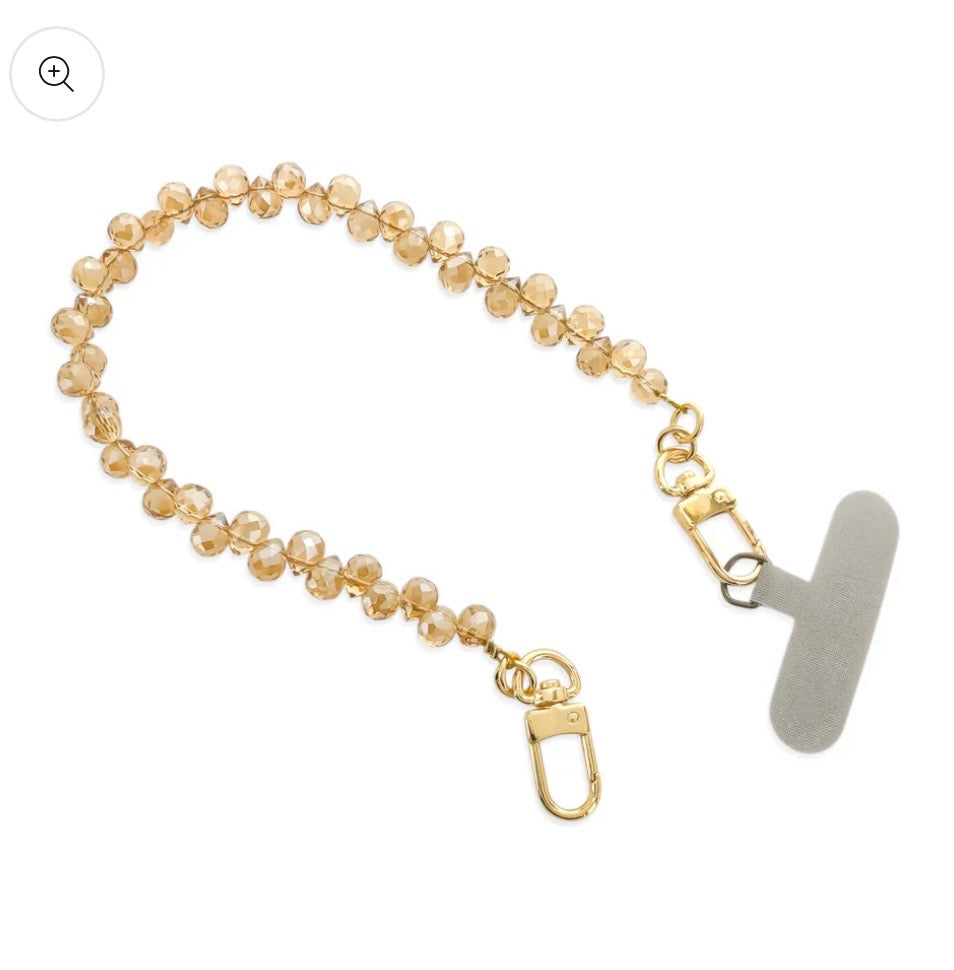 Teardrop Crystal Phone Chain