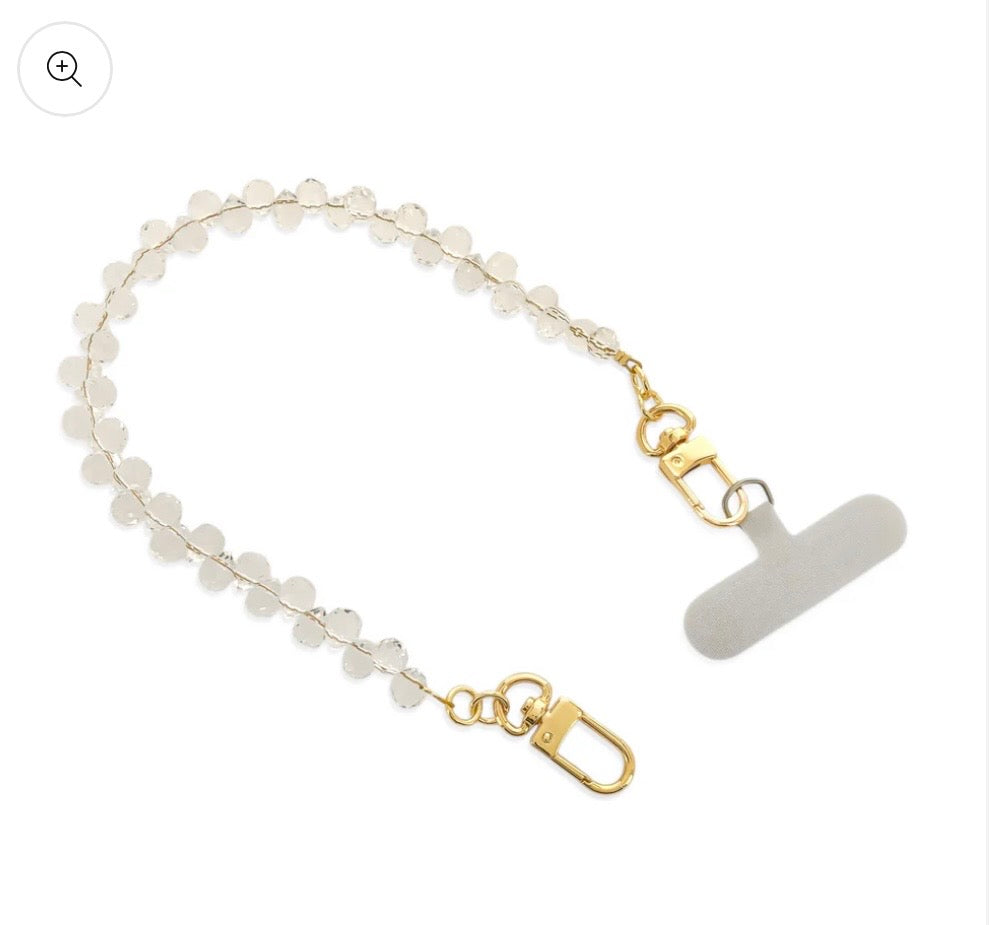 Teardrop Crystal Phone Chain