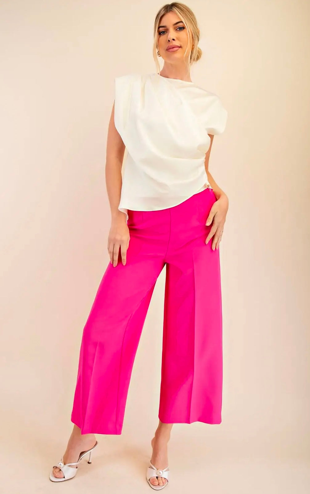 Round Neck Wrap Top