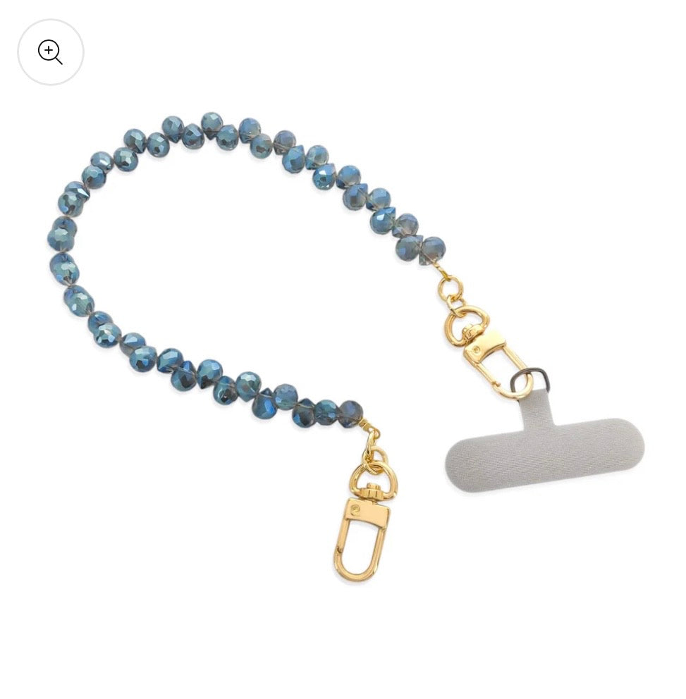 Teardrop Crystal Phone Chain
