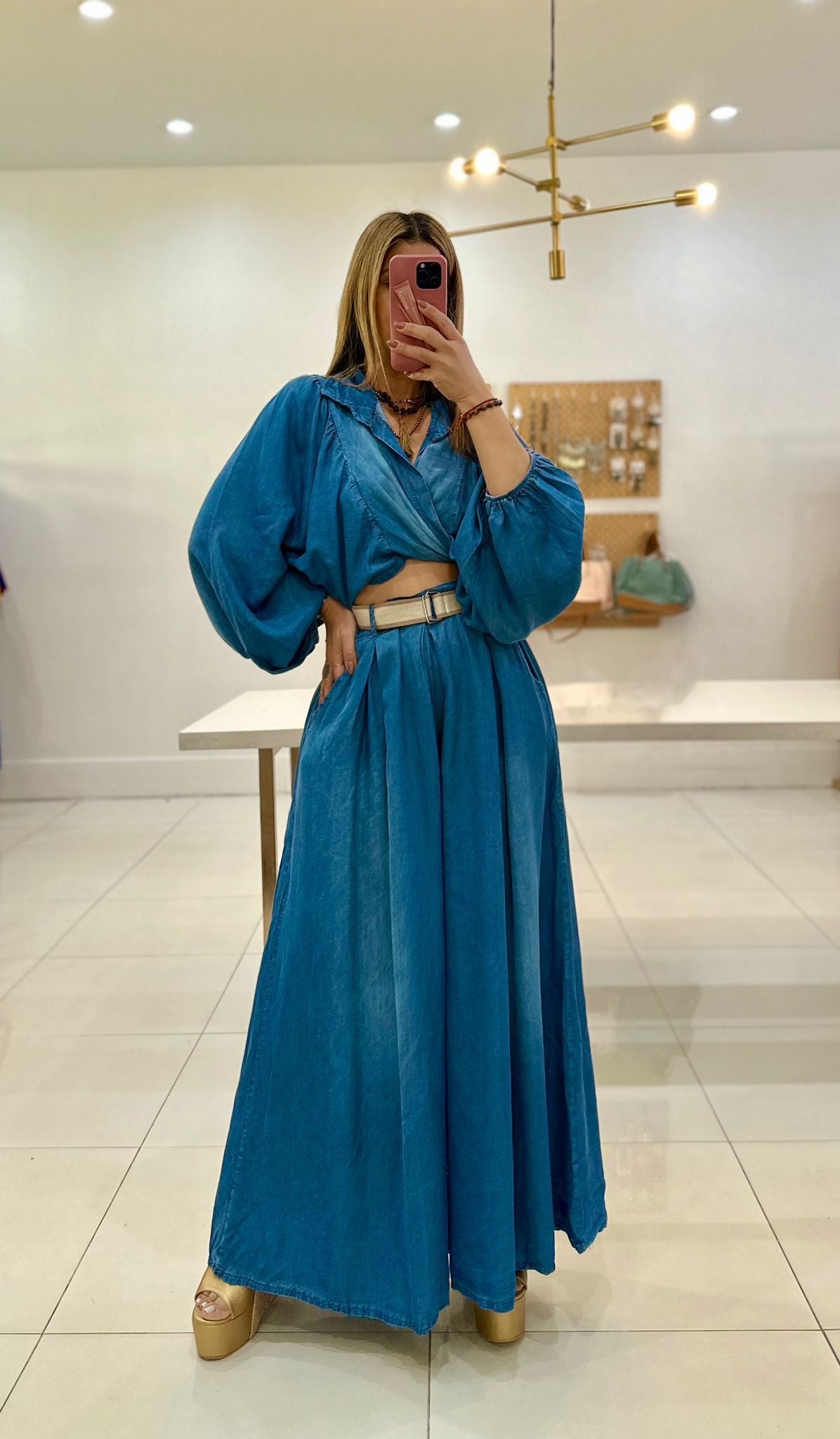 Tencel pant with belt