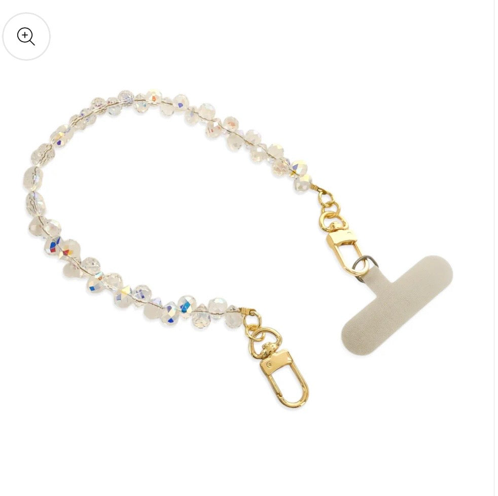 Teardrop Crystal Phone Chain