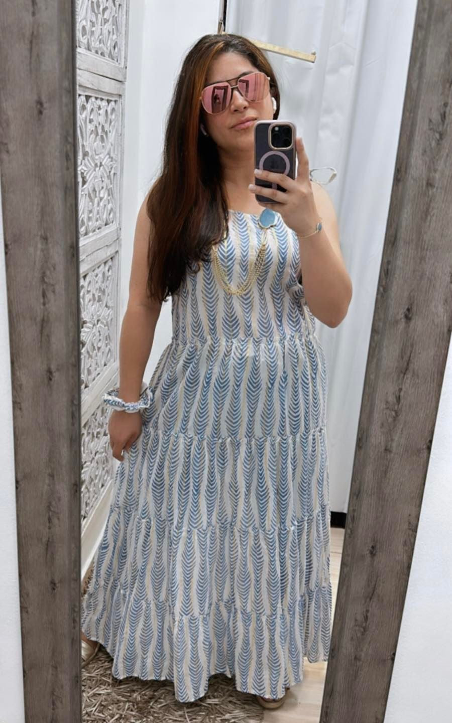 Blue Caro long dress