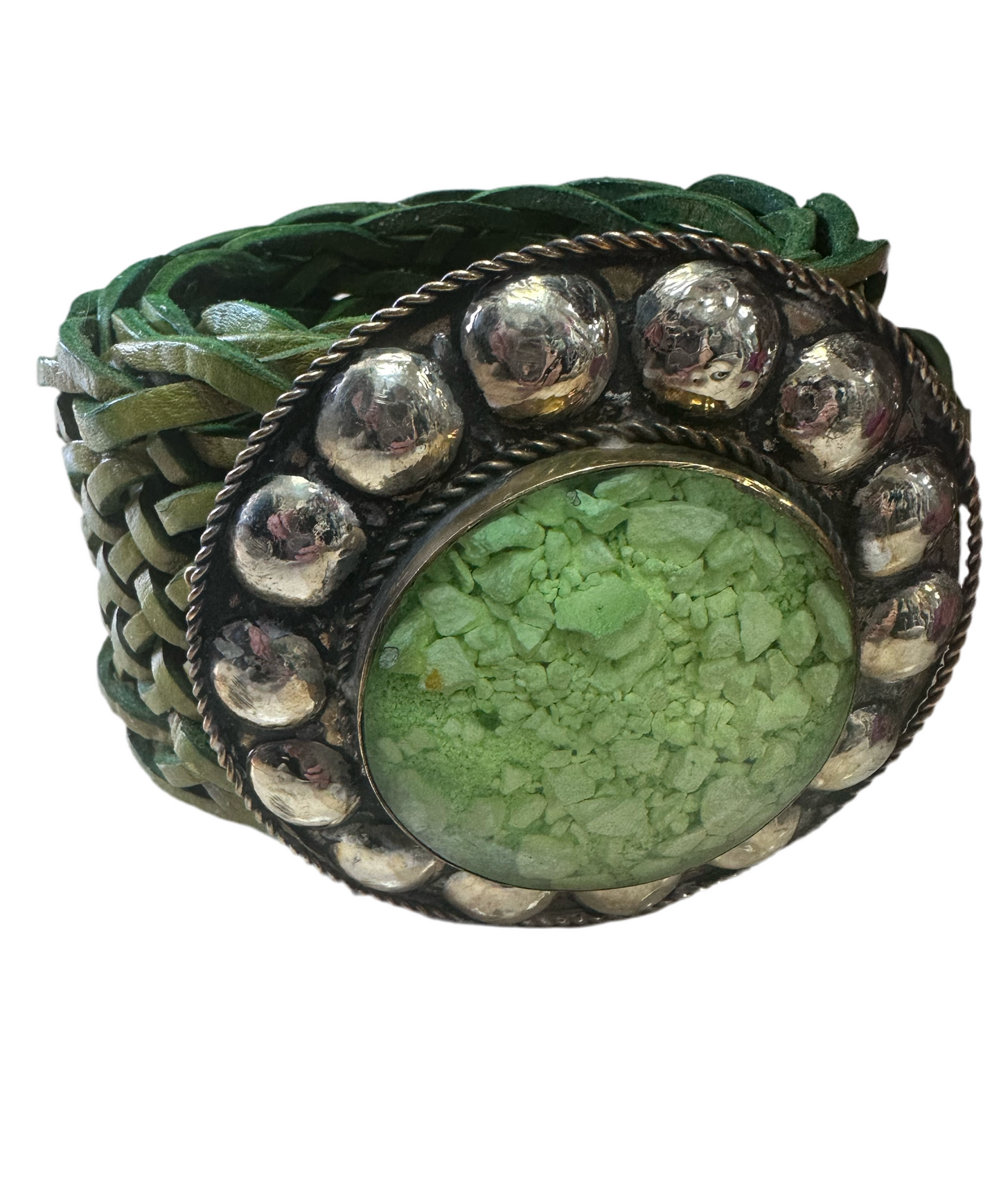 Leather and rock belt