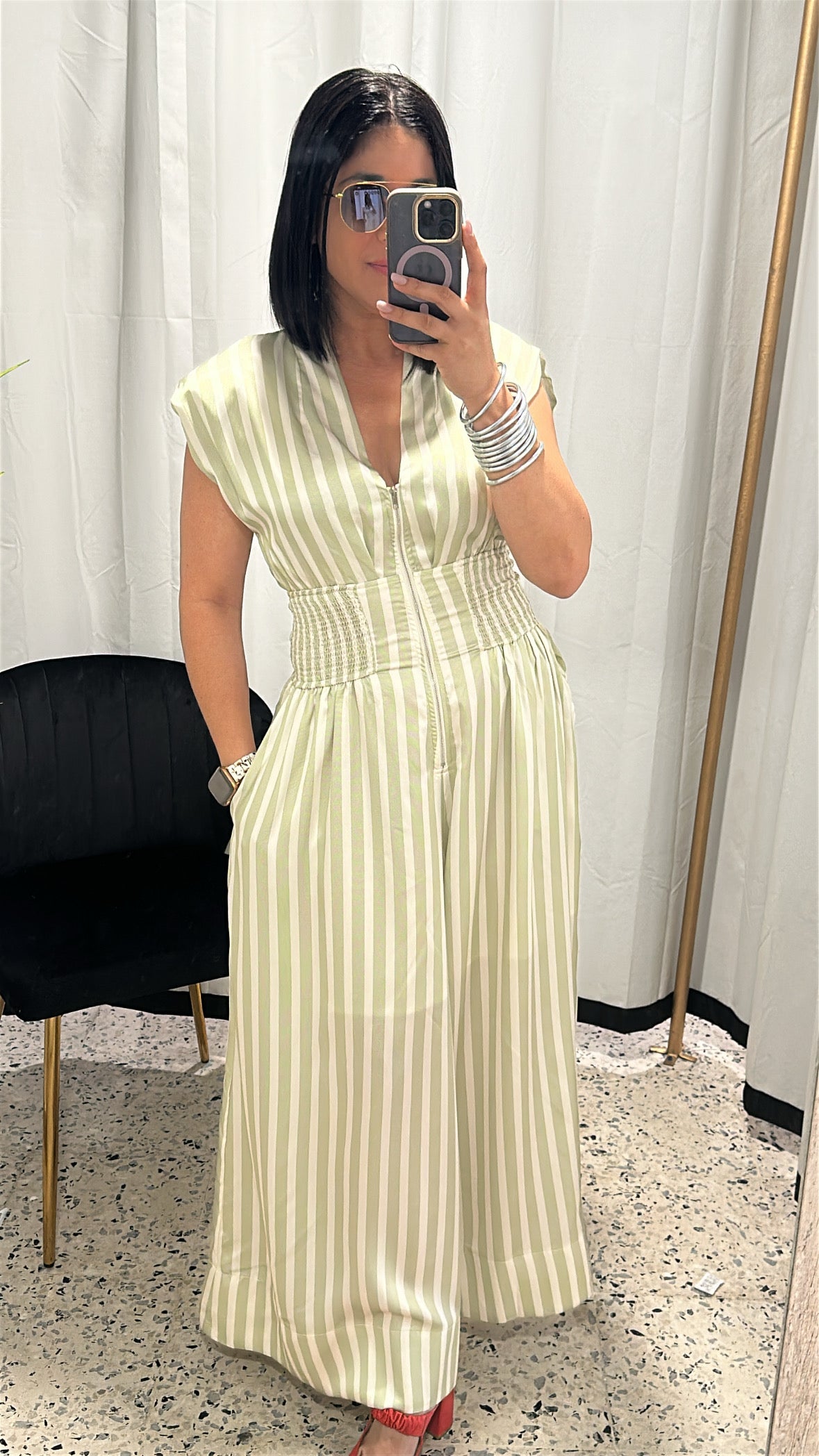Striped jumpsuit