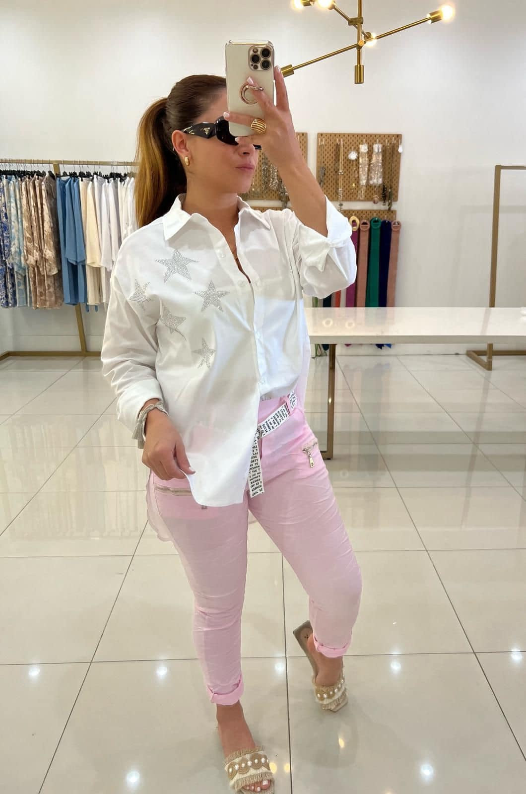 Italian jogger with belt