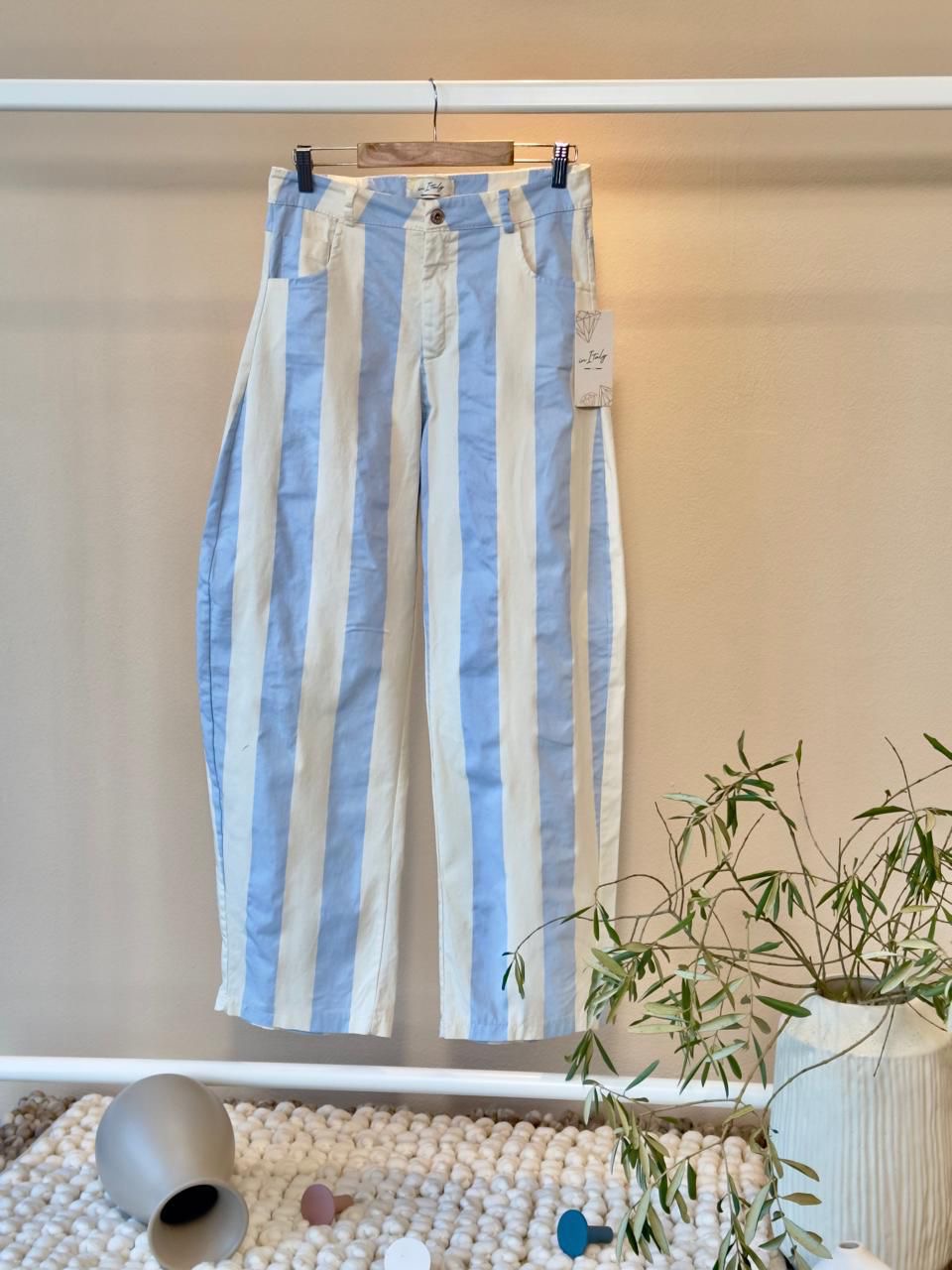 Striped barrel pant
