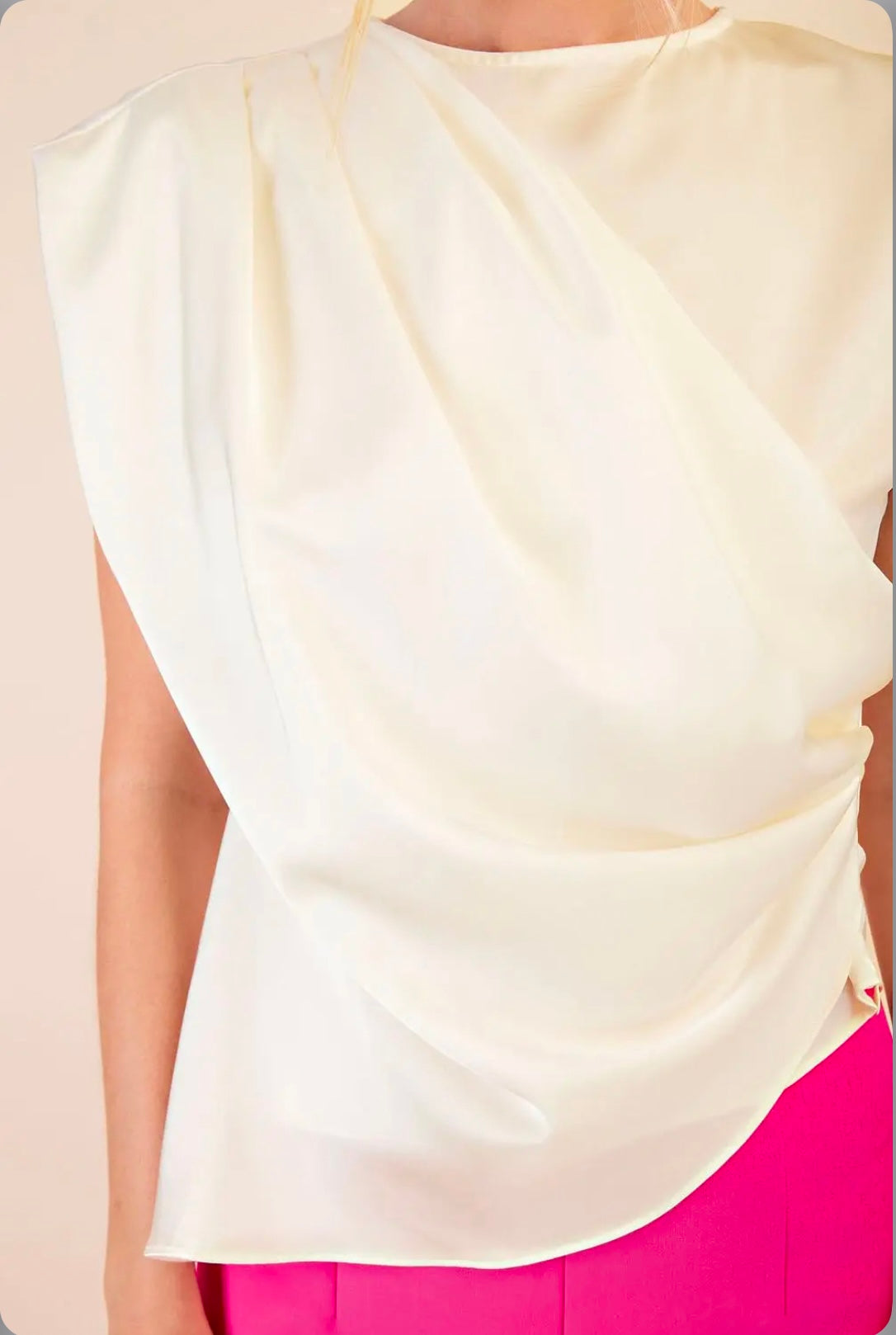 Round Neck Wrap Top