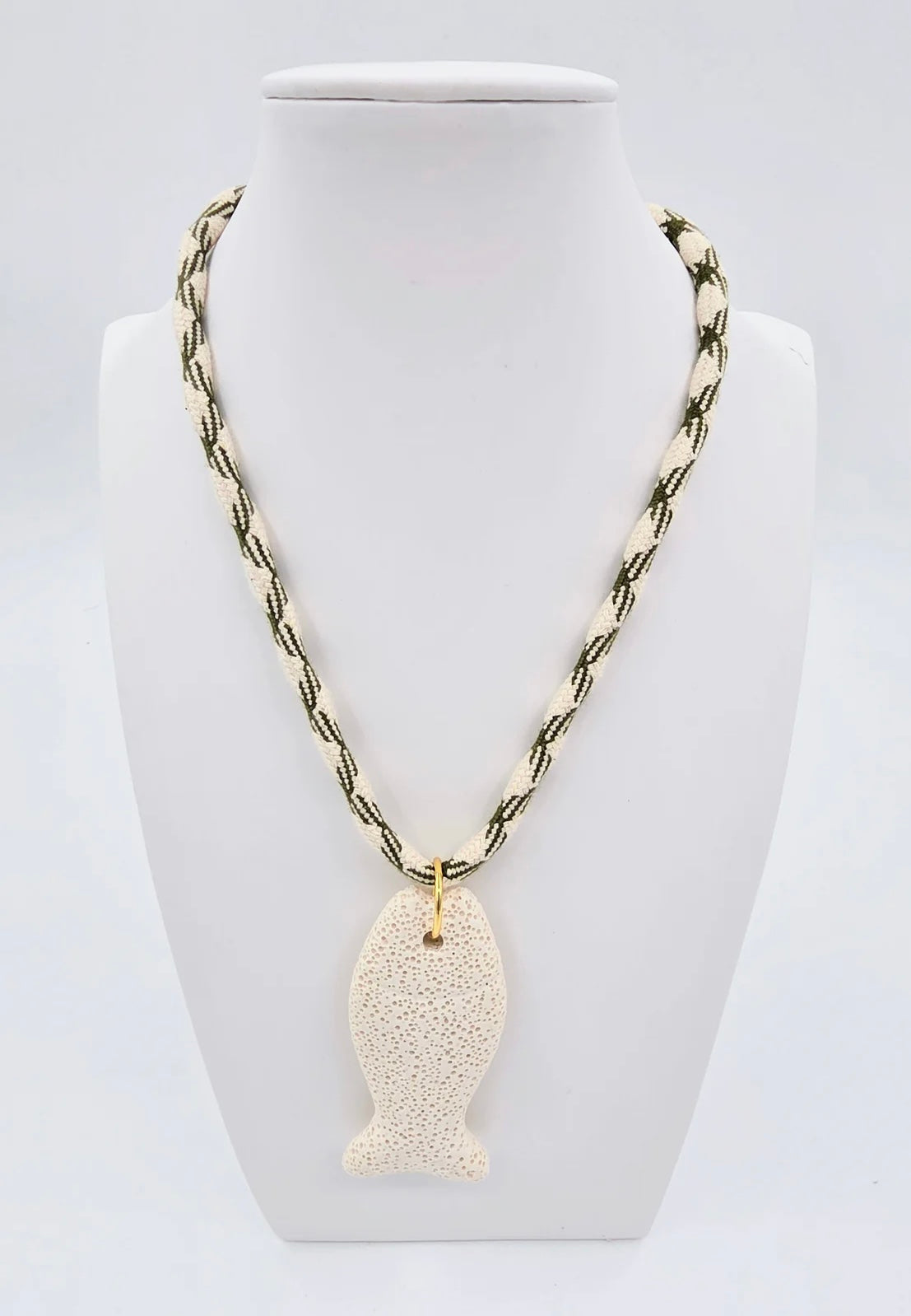 Volcanic Fish rope necklace