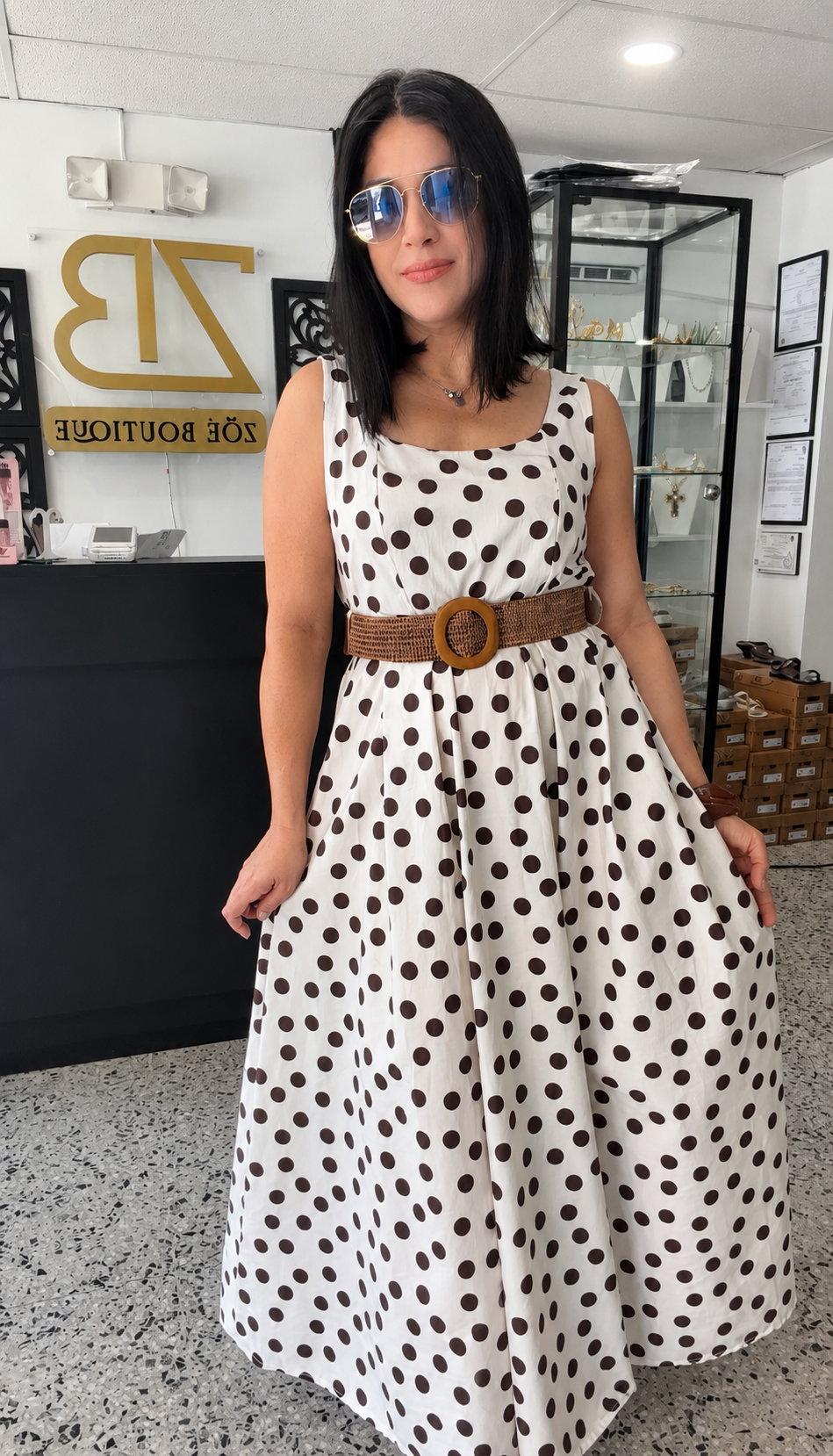 Bella Dot Maxi Dress