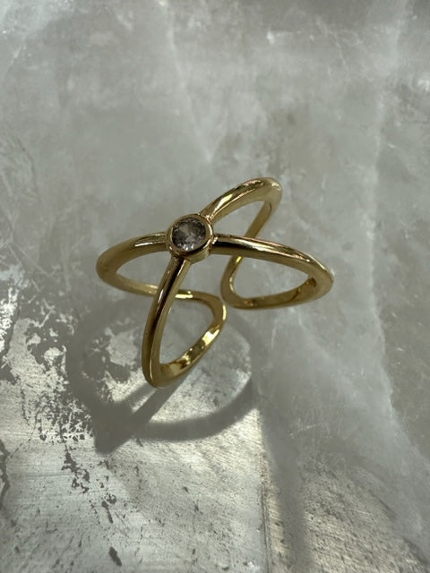 Solitaire x ring
