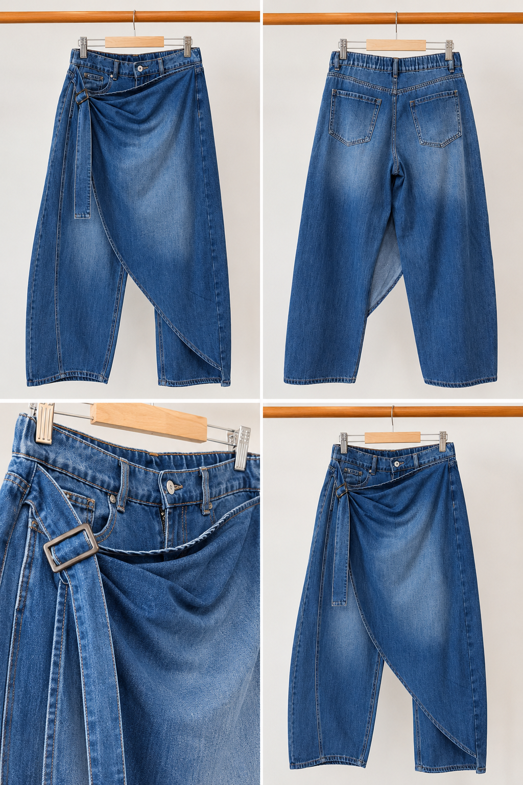 Wrap Denim Pants
