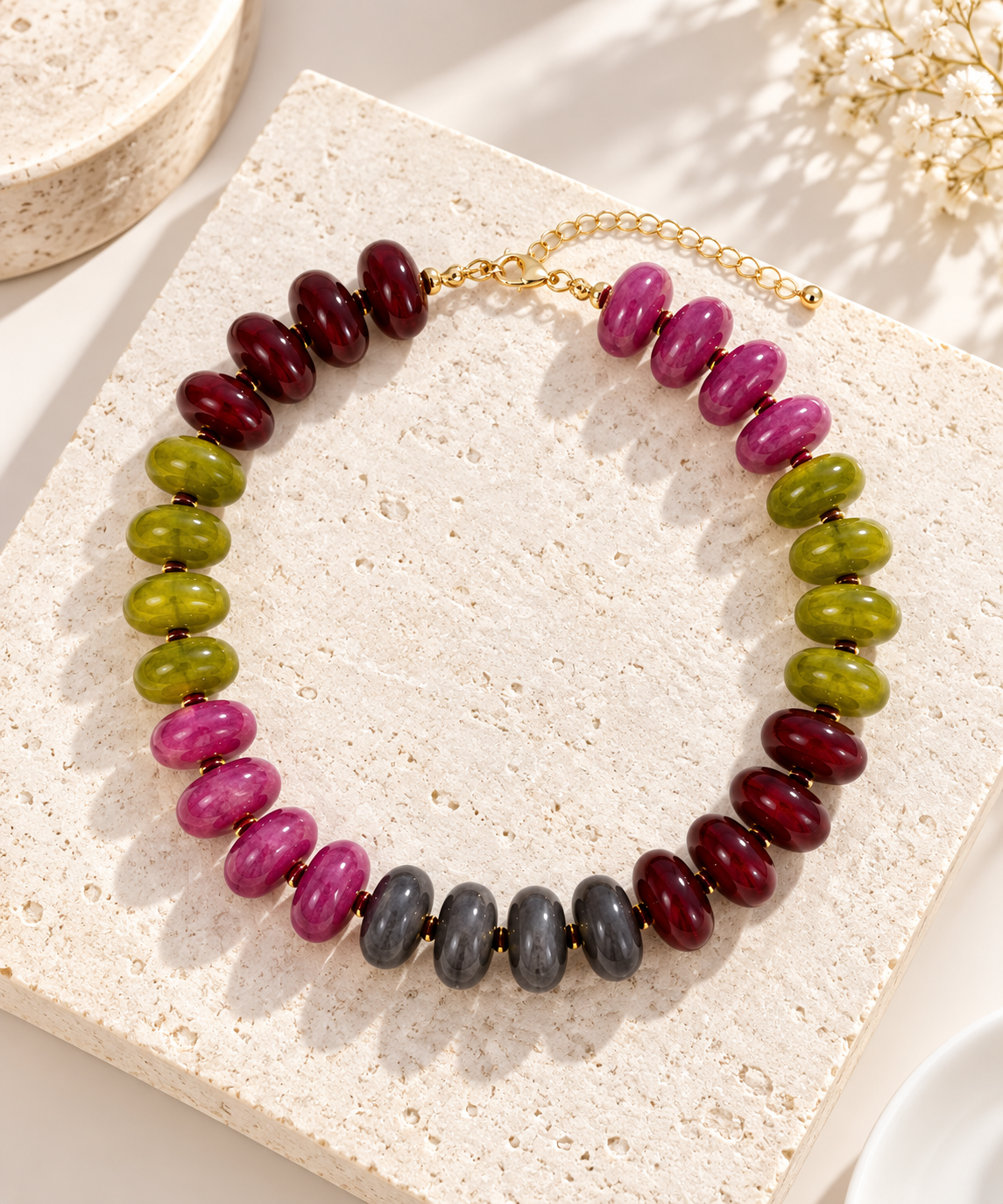 Multicolor Mix Resin Beaded Necklace