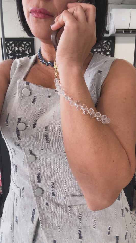 Teardrop Crystal Phone Chain