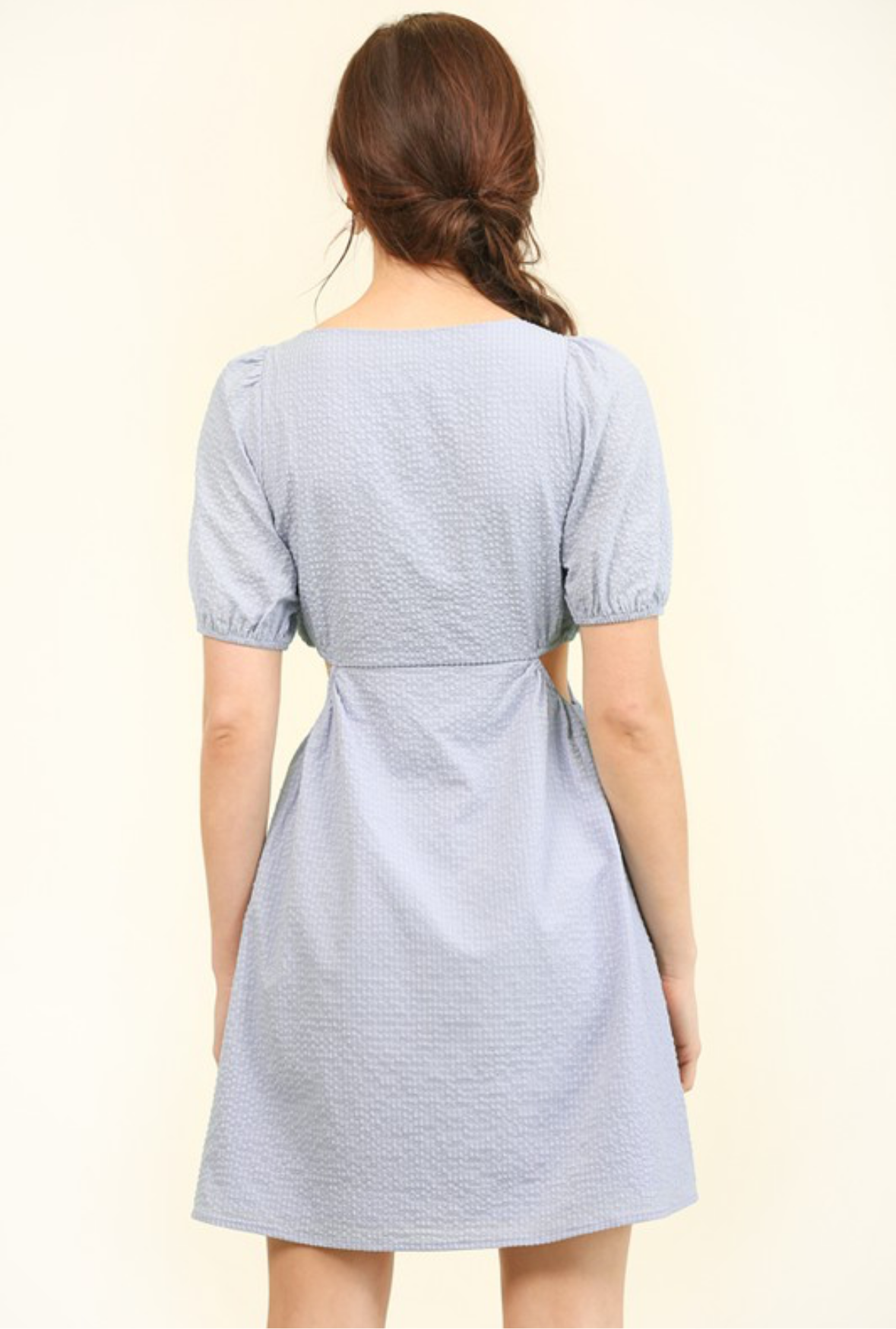 Blue key hole dress