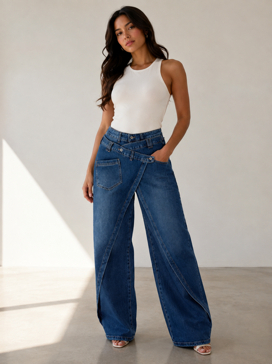 Crossed denim