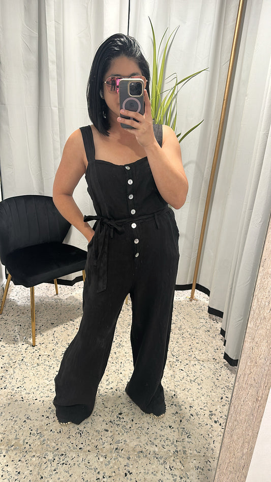 Button linen Jumpsuit
