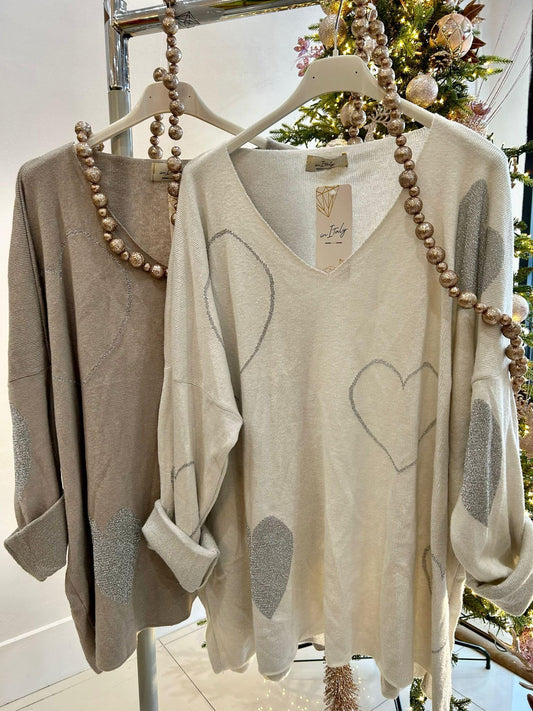 Silver hearts