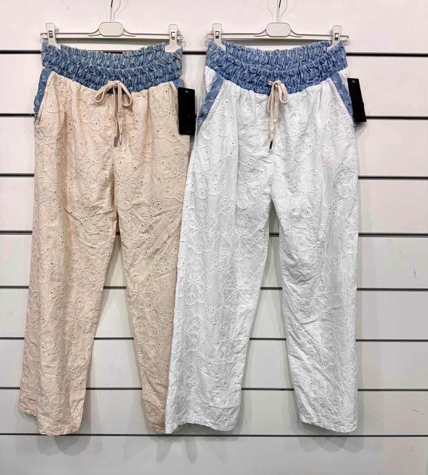 Pants embroidery & jeans