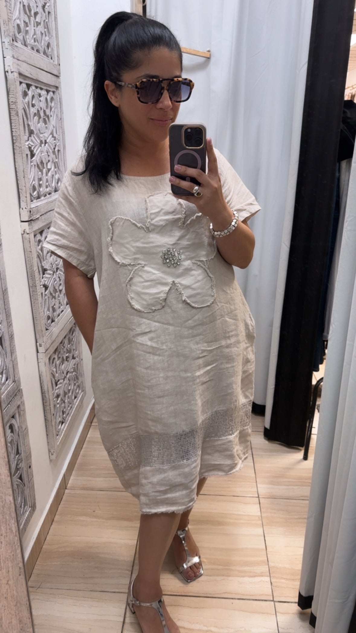 Margarita linen dress