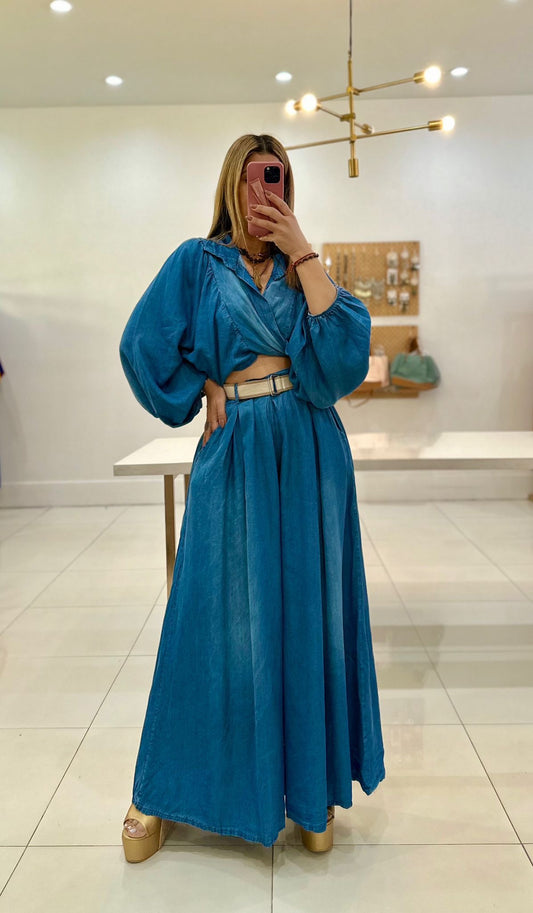 Tencel pant with belt