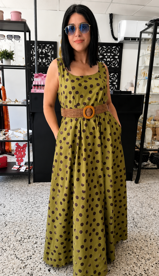 Bella Dot Maxi Dress