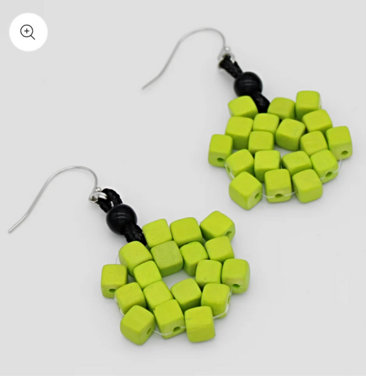 Lime Elyse Beaded Earrings