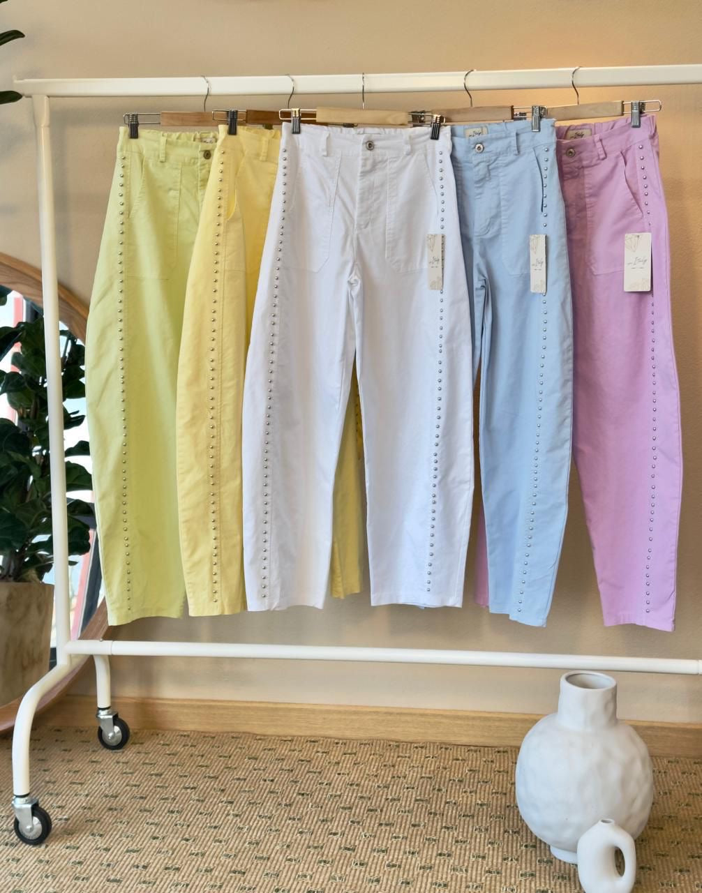 Pastel colors Barrel pants