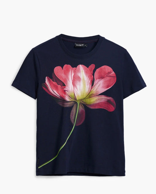 Camiseta flor grande