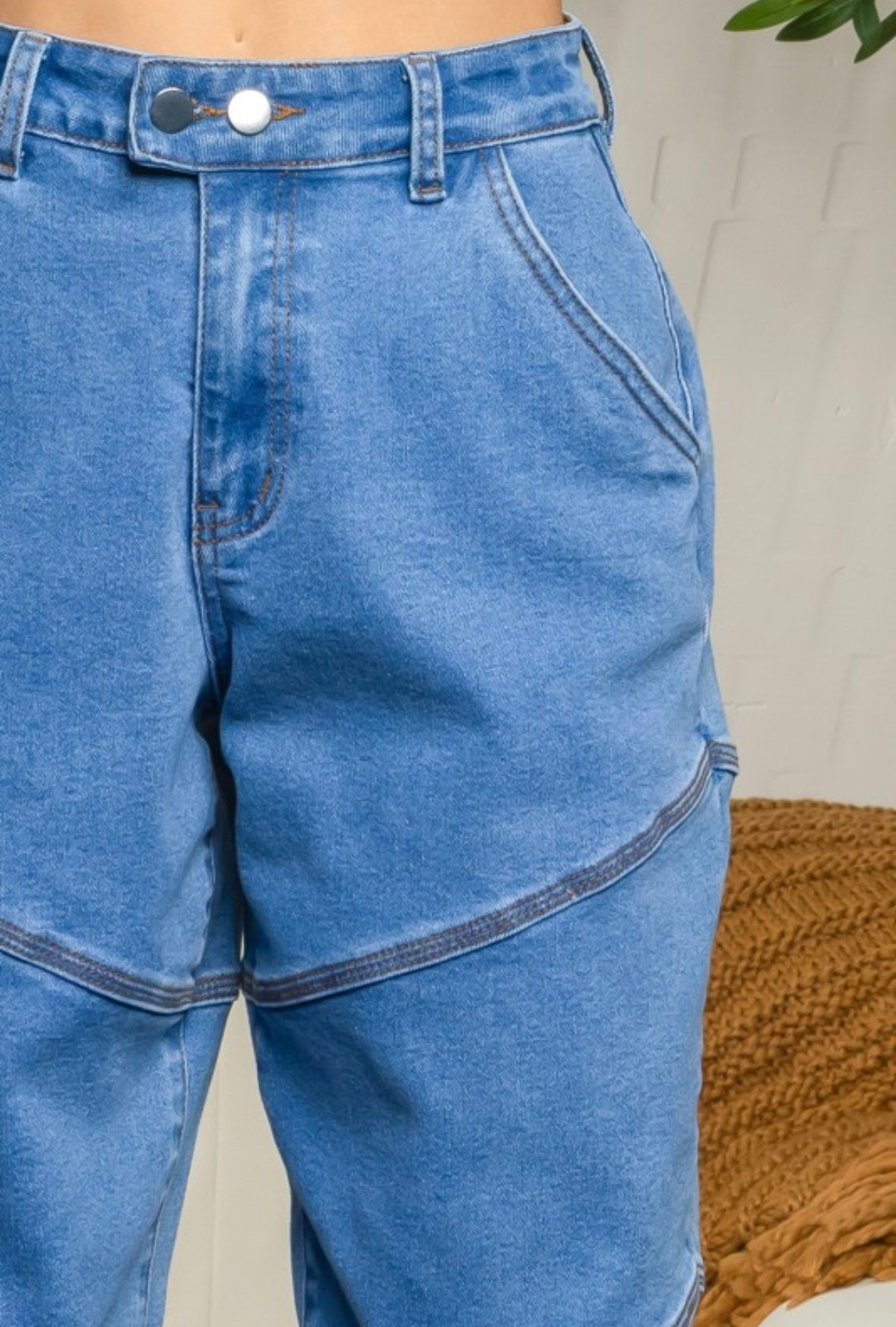 Stretch barrel jean