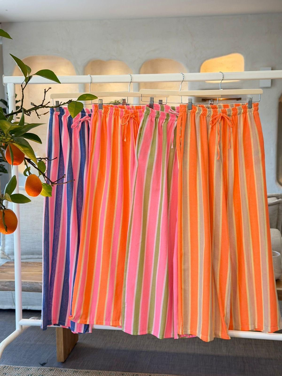 Matching striped set