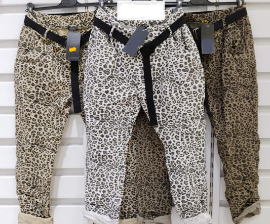 Animal prints Italian joggers