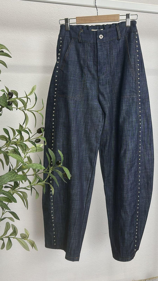 Gabardine pants slouchy
