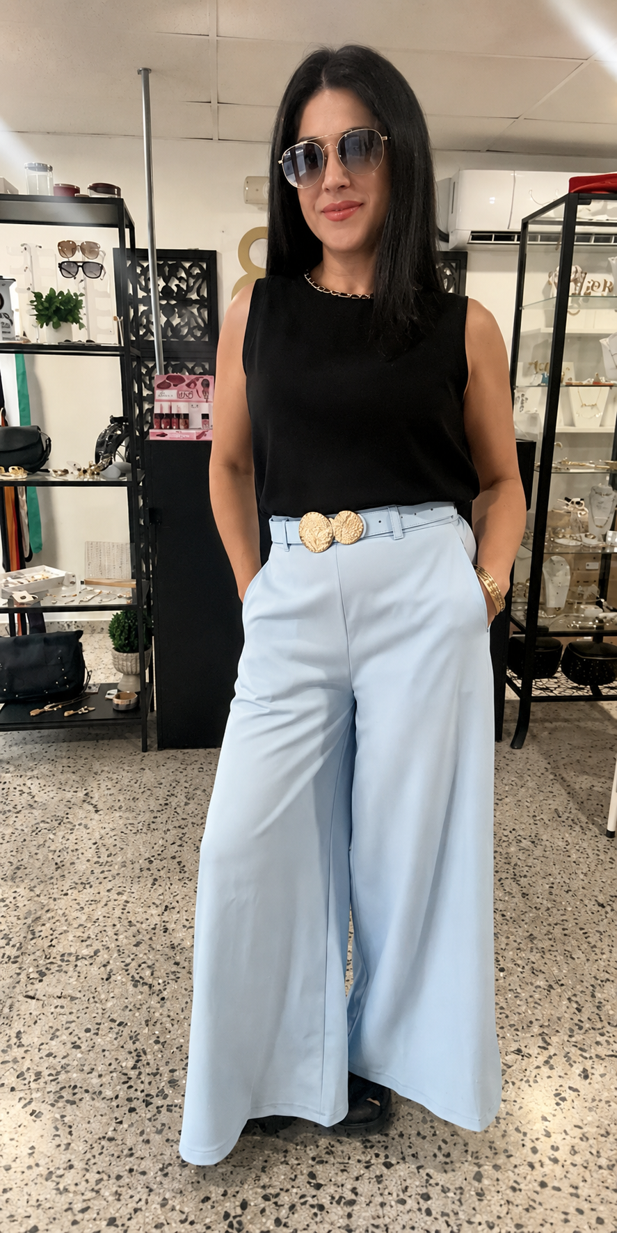 Belted Palazo pants