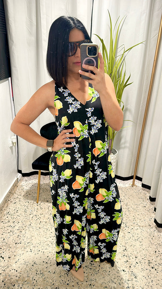 Azure lemon jumpsuit