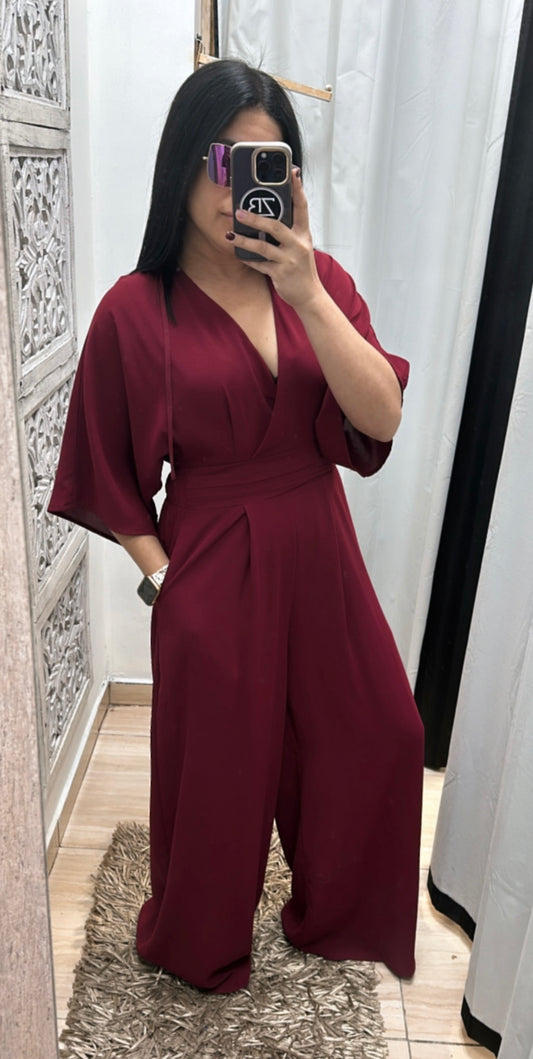 Wine jumpsuit