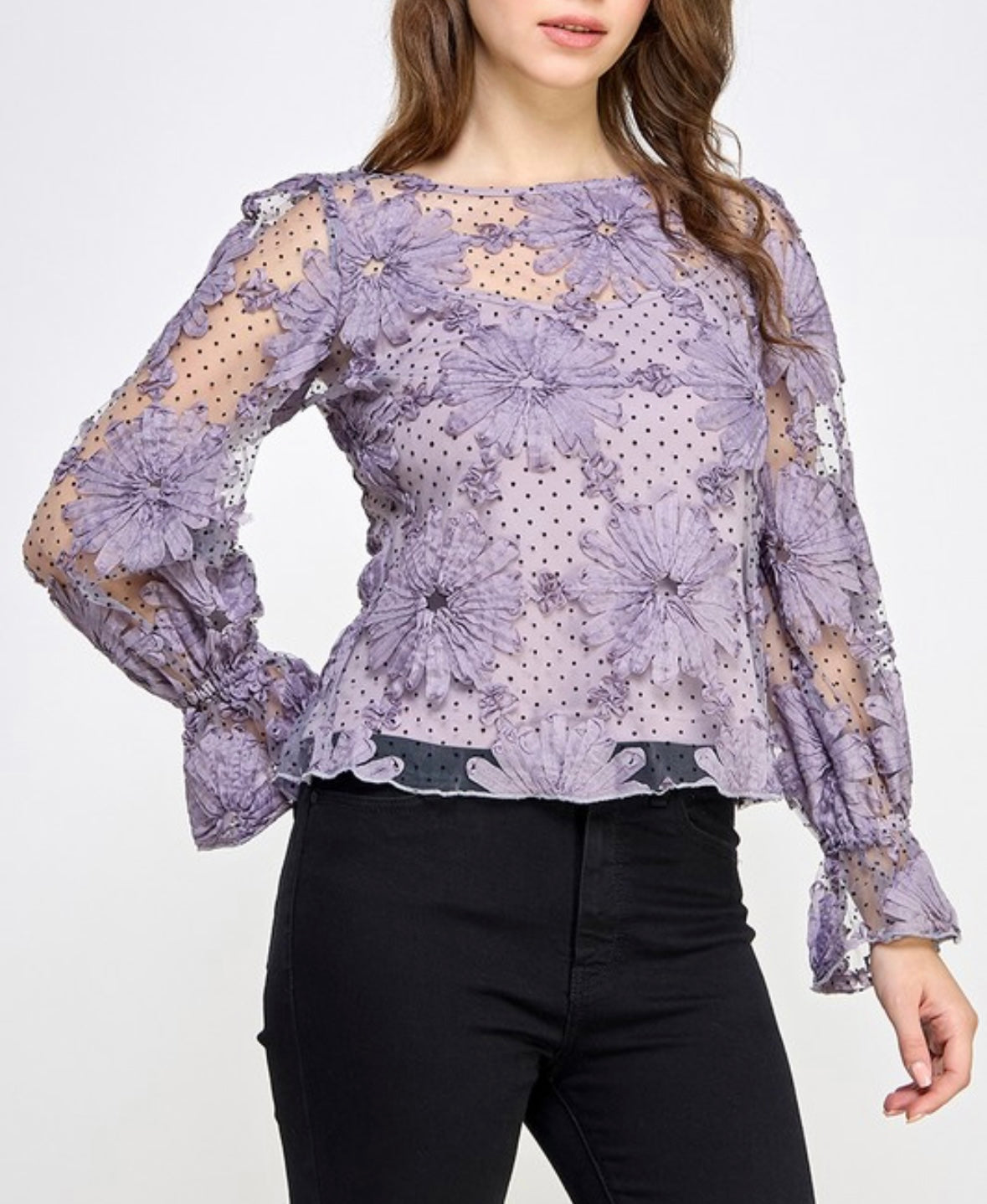 Floral lace top