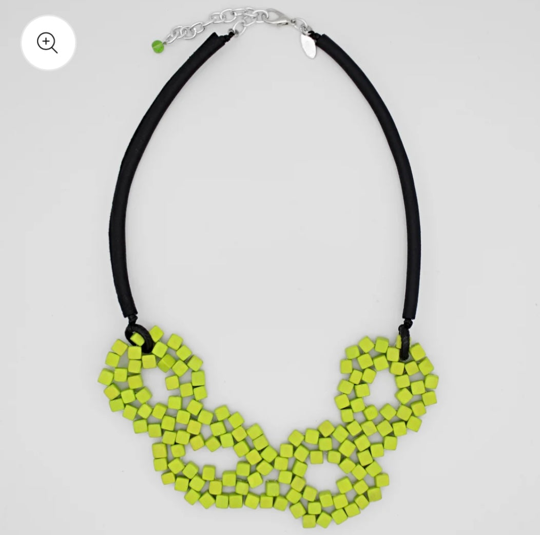 Lime Elyse Beaded Necklace