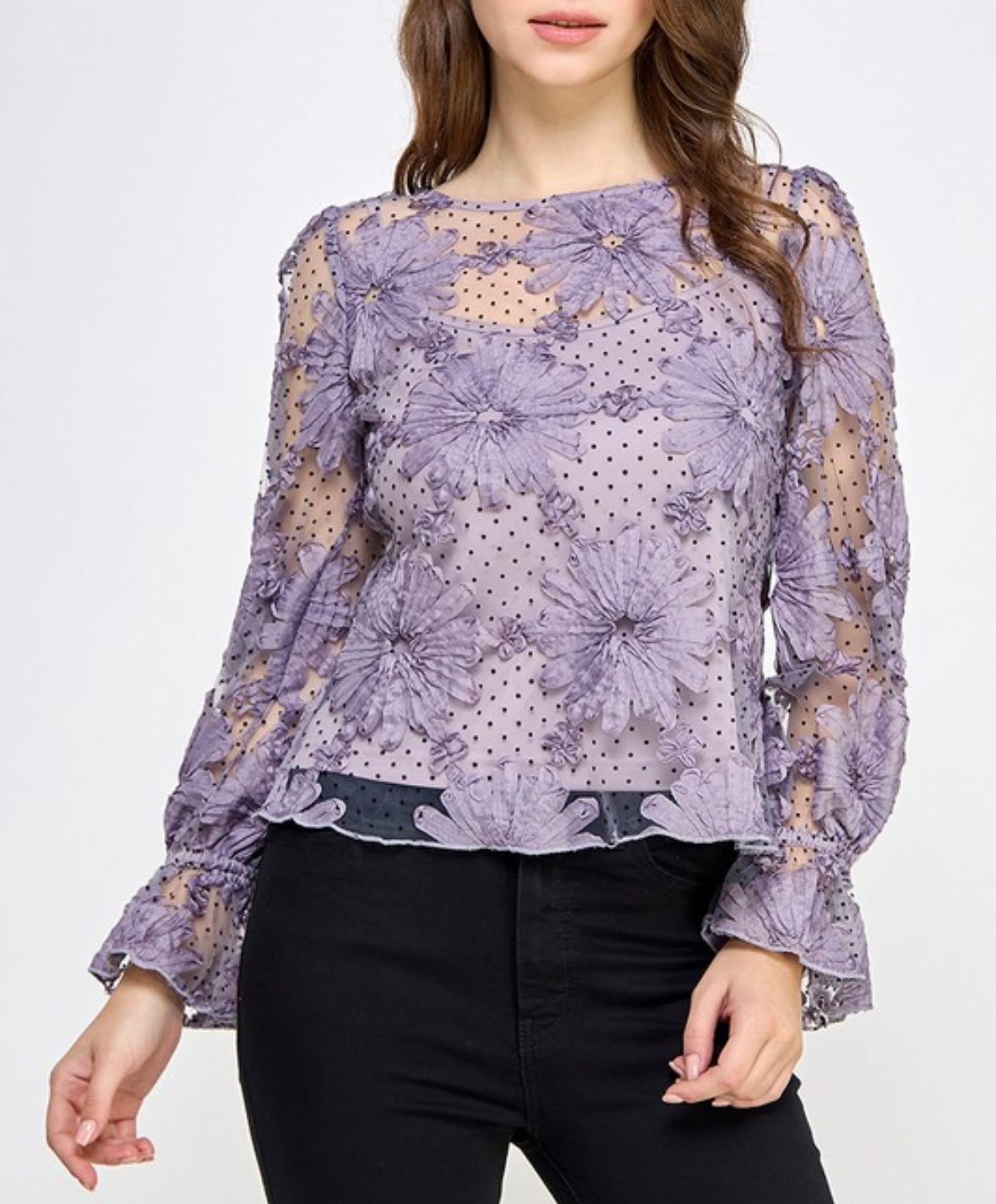 Floral lace top