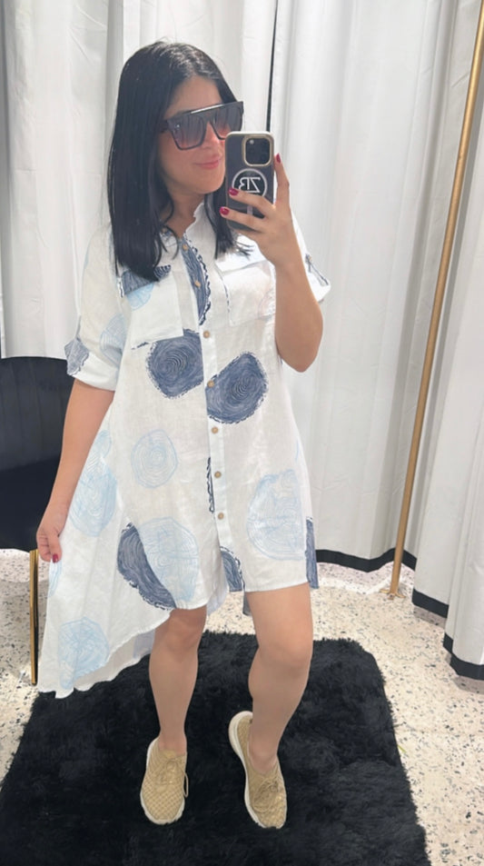 Marina’s linen dress