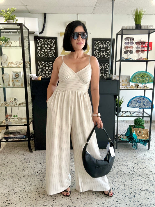 striped jumpsuit