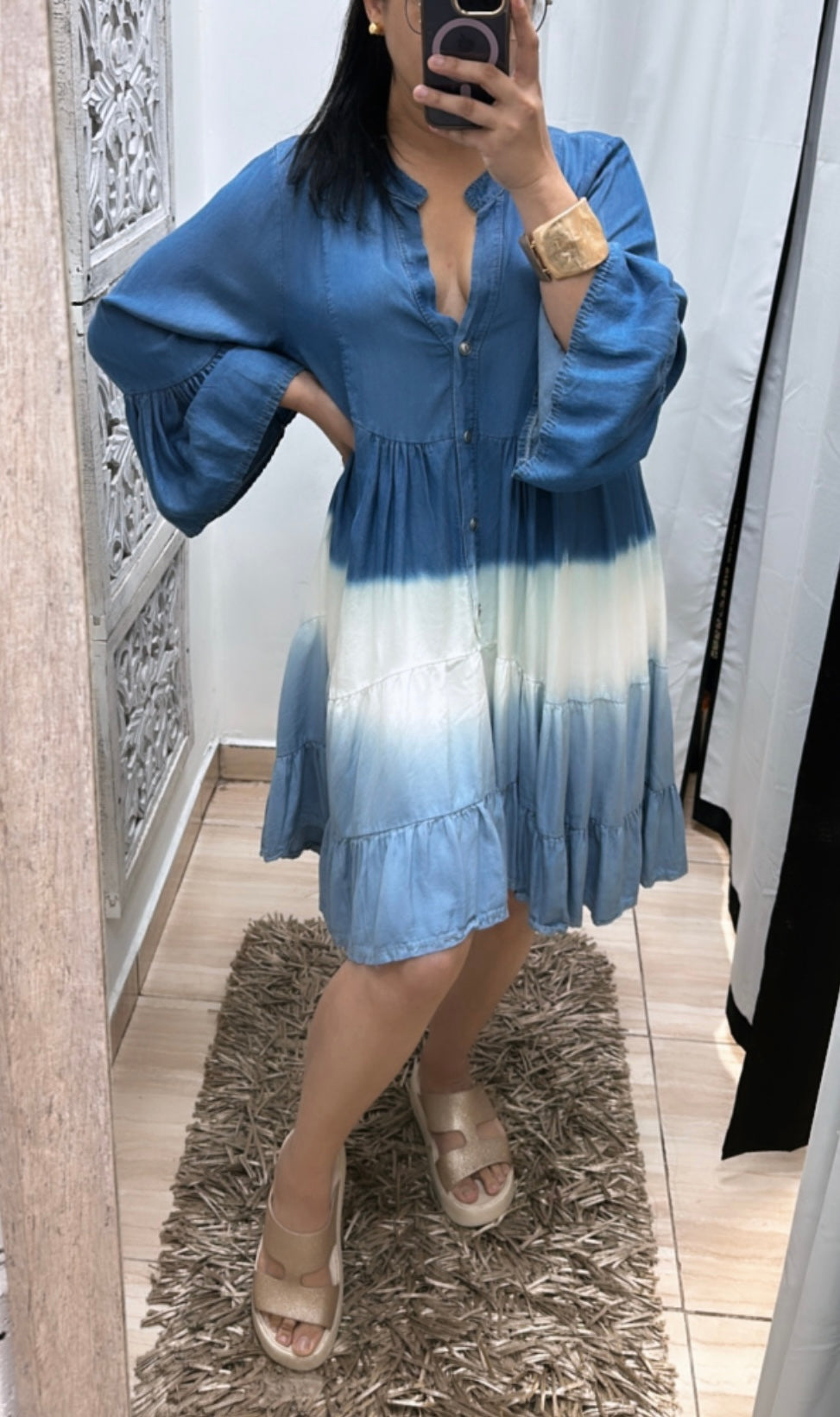 Ombré Denim Dress