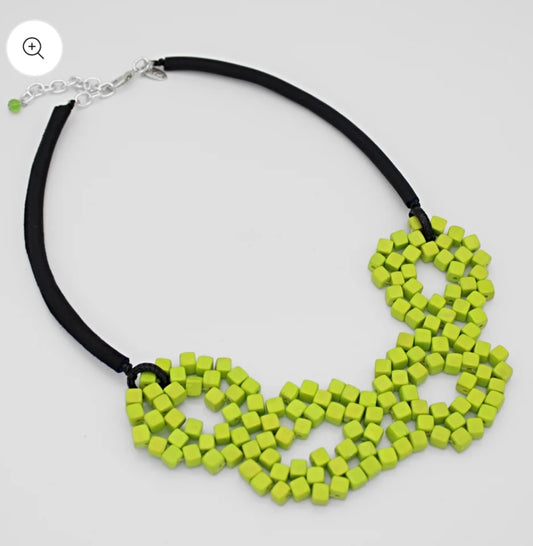 Lime Elyse Beaded Necklace