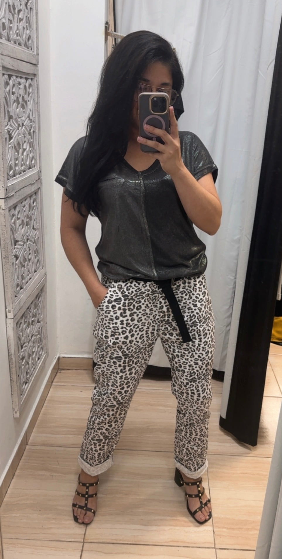 Animal prints Italian joggers