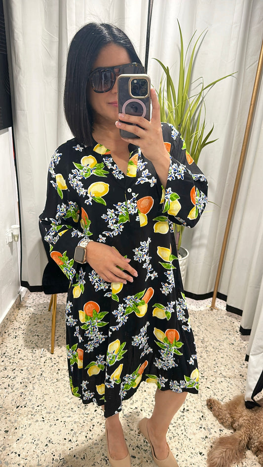 Nahir lemon print dress