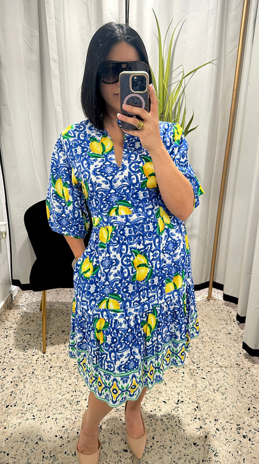 Veronica’s lemon dress