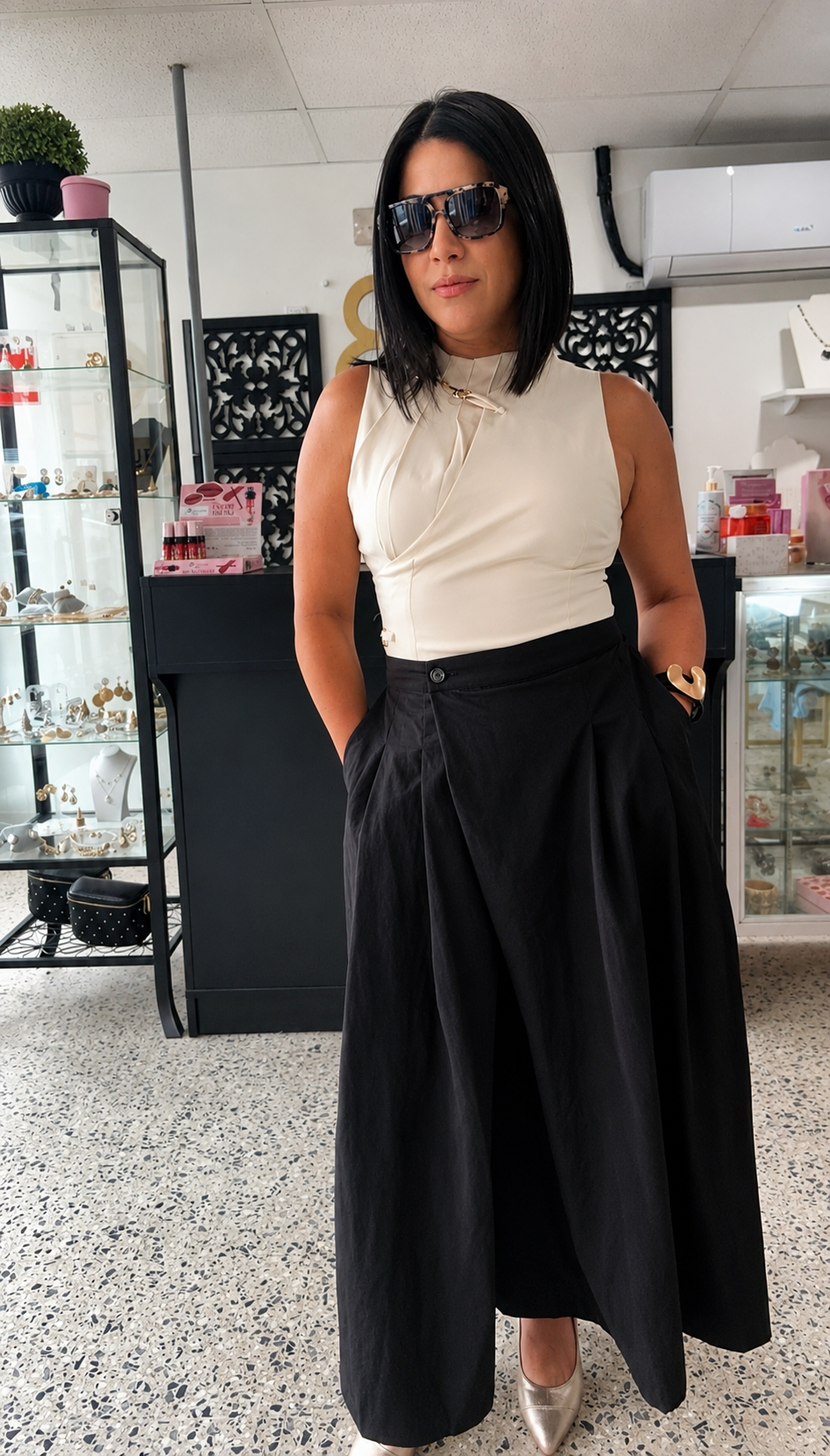 The Skirt-Look Wide Leg Pants