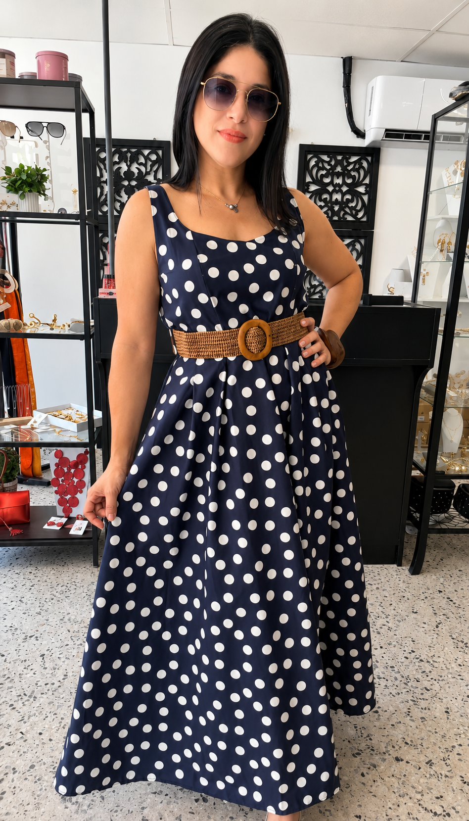 Bella Dot Maxi Dress