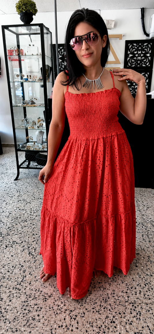 Embroidered maxi
