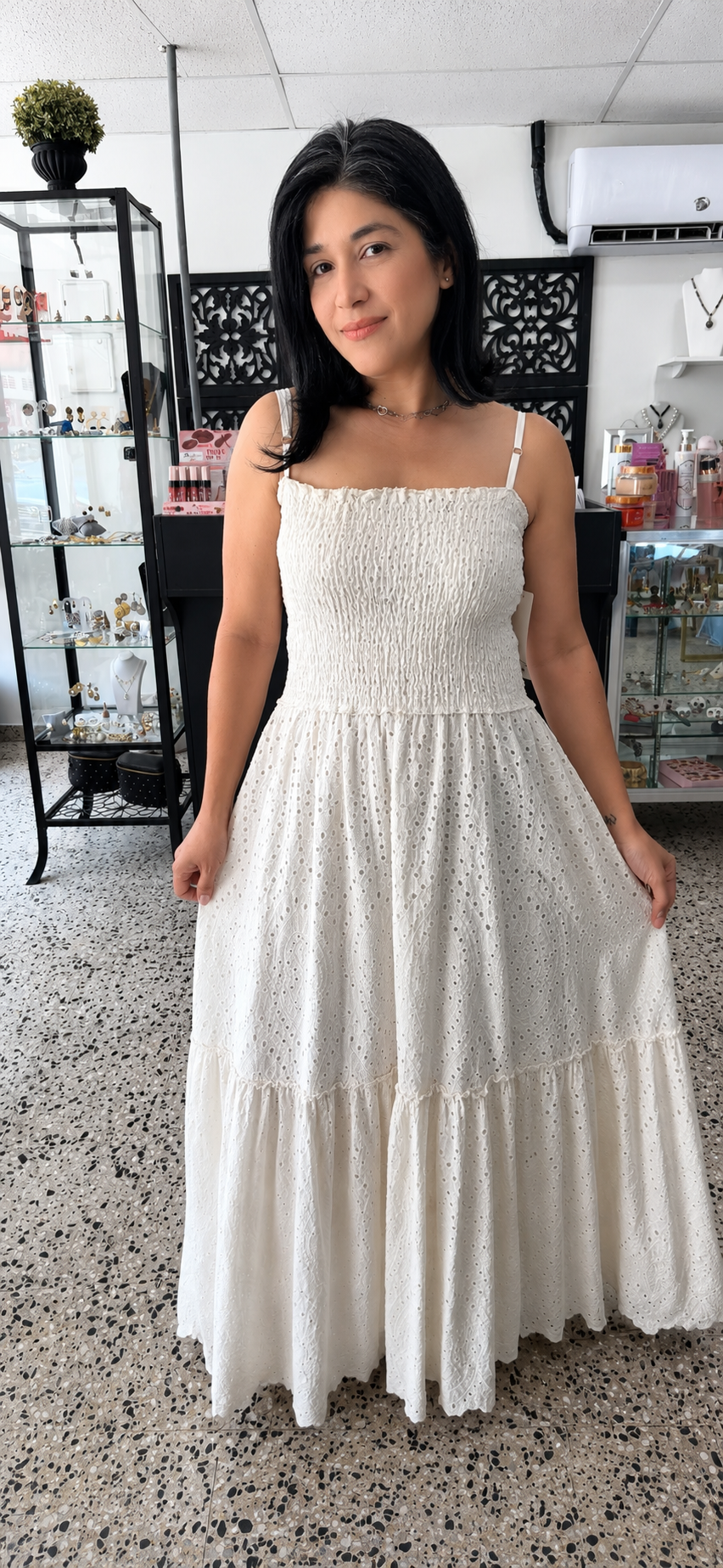 Embroidered maxi
